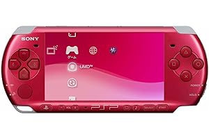 Sony PlayStation Portable (PSP) 3000 Series Handheld Gaming Console System - Red (Renewed)