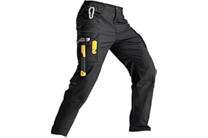 IGOLUMON Cargo Pants for Men with 9 Pockets Tactical Pants Men's Work Pants Construction Ripstop Hiking Pants for Men