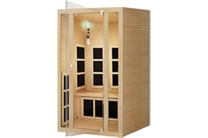 JNH Lifestyles Joyous 2-Person Home Infrared Sauna with Red Light Color Therapy, Low EMF - Indoor Personal Luxury Spa for House and Gym