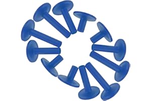 Ipetboom 12Pcs Blue Plastic Cymbal Sleeves Set with Felt for Drum Cymbal Mounts, 6.2Cm 5Cm 2.8Cm High,