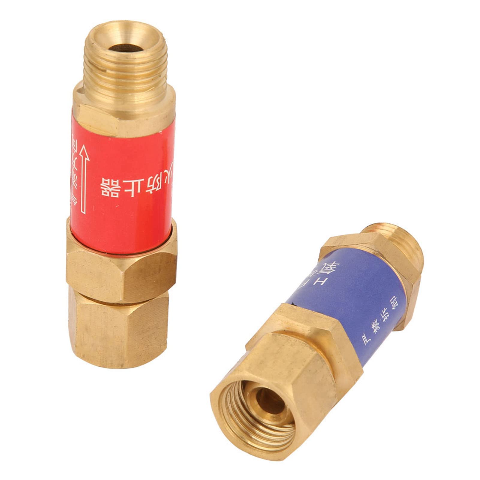 TICFOX 1 Pair Flashback Arrestor Set Oxygen Acetylene Check Valve Flashback Arrestor Flame Buster Air Check Valve M16*1.5 HF‑2