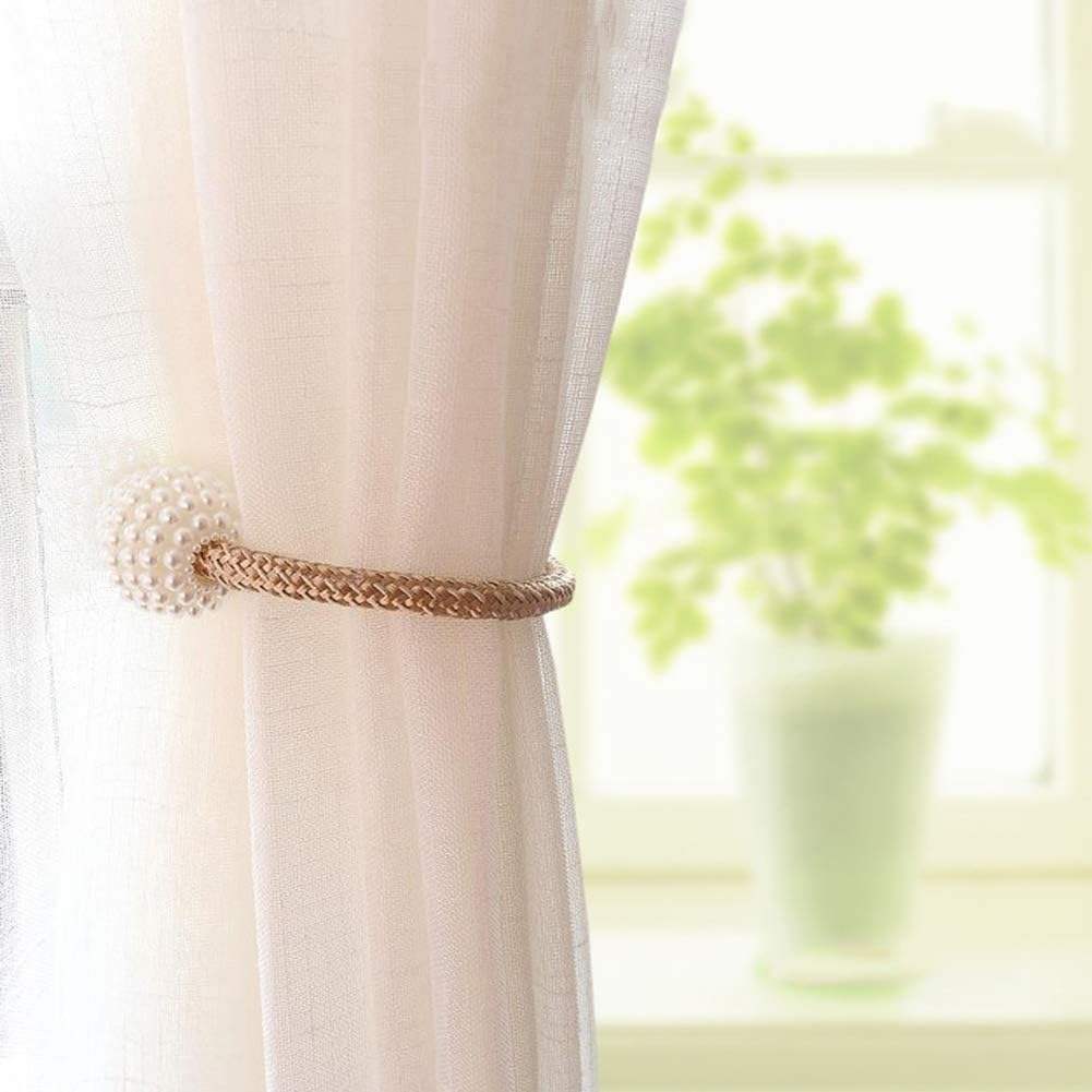 cortinas con cuentas de perlas