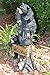 Ebros Climbing Black Bear Cubs Garden Light Statue Figurine Solar LED Lantern Light Welcome Sign Guest Greeter Decor for Patio Poolside Garden Home