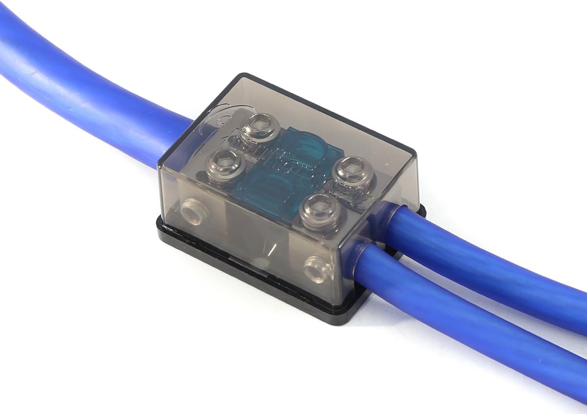 KnuKonceptz Bassik 2 Way Mini ANL Fuse Distribution Block 1/0 Gauge