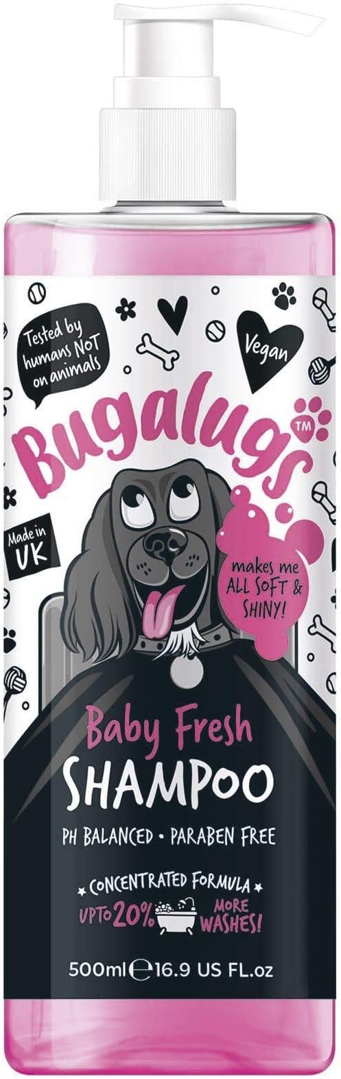 BUGALUGS Baby Fresh Dog Shampoo 500ml dog grooming shampoo