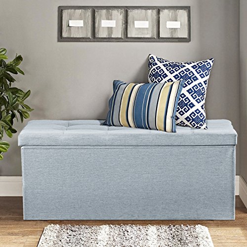 image for Lifewit 32inch Extra Large Foldable Storage Ottoman Bench Toy Storage 
