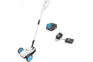 RB 9" Small Lawn Mower for Small Spaces, 40V 2Ah Battery & Charger, Ultra-Light Mini Cordless Lawn Mower with Brushless Motor, 3 Cutting Heights, One-Hand Steering, Upright Storage for Tiny Yards