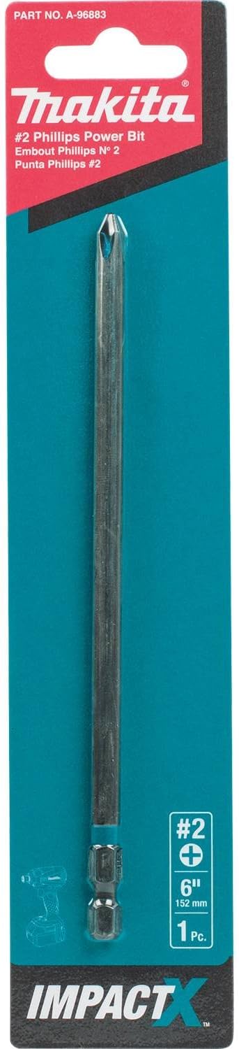 Makita A-96883 Impactx #2 Phillips 6″ Power Bit - - 