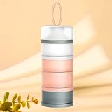 Queta Portable Infant Milk Dispenser 4 Layer 480ml Pink Stackable Boxes view 8
