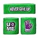 John Cena WWE Never Give Up Green Purple Baseball Hat Headband Wristband Set