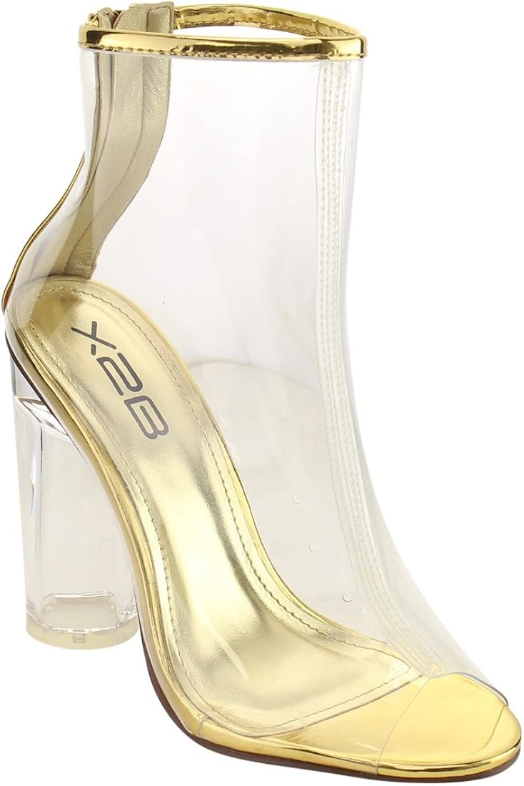 open toe lucite heels
