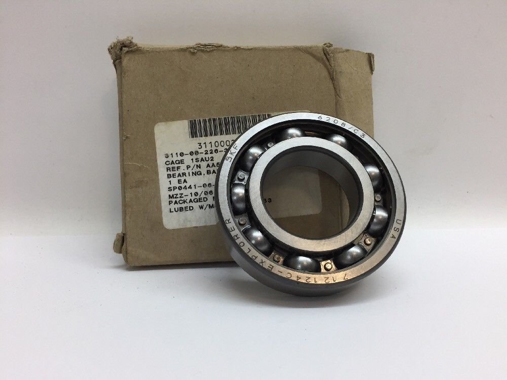 SKF Radial Deep Groove Ball Bearing, 40 ID, Bearing steel