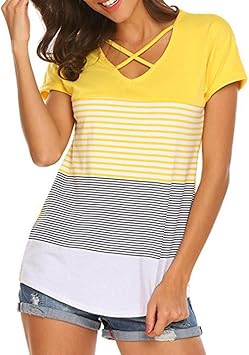 amazon ladies yellow tops