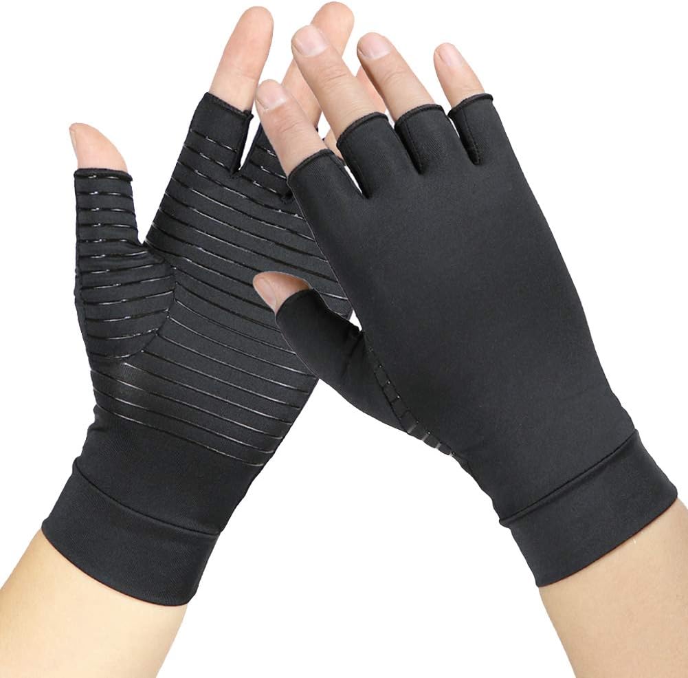 Copper Arthritis Gloves Women and Men -Compression Gloves for Women-Rheumatoid,Arthritis,Swelling and Tendonitis Pain Relief(1 Pair) (M): Health & Personal Care