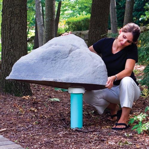 Dekorra Products Boulder Rock, 27-Inch by 21-Inch by 25-Inch, Fieldstone Grey