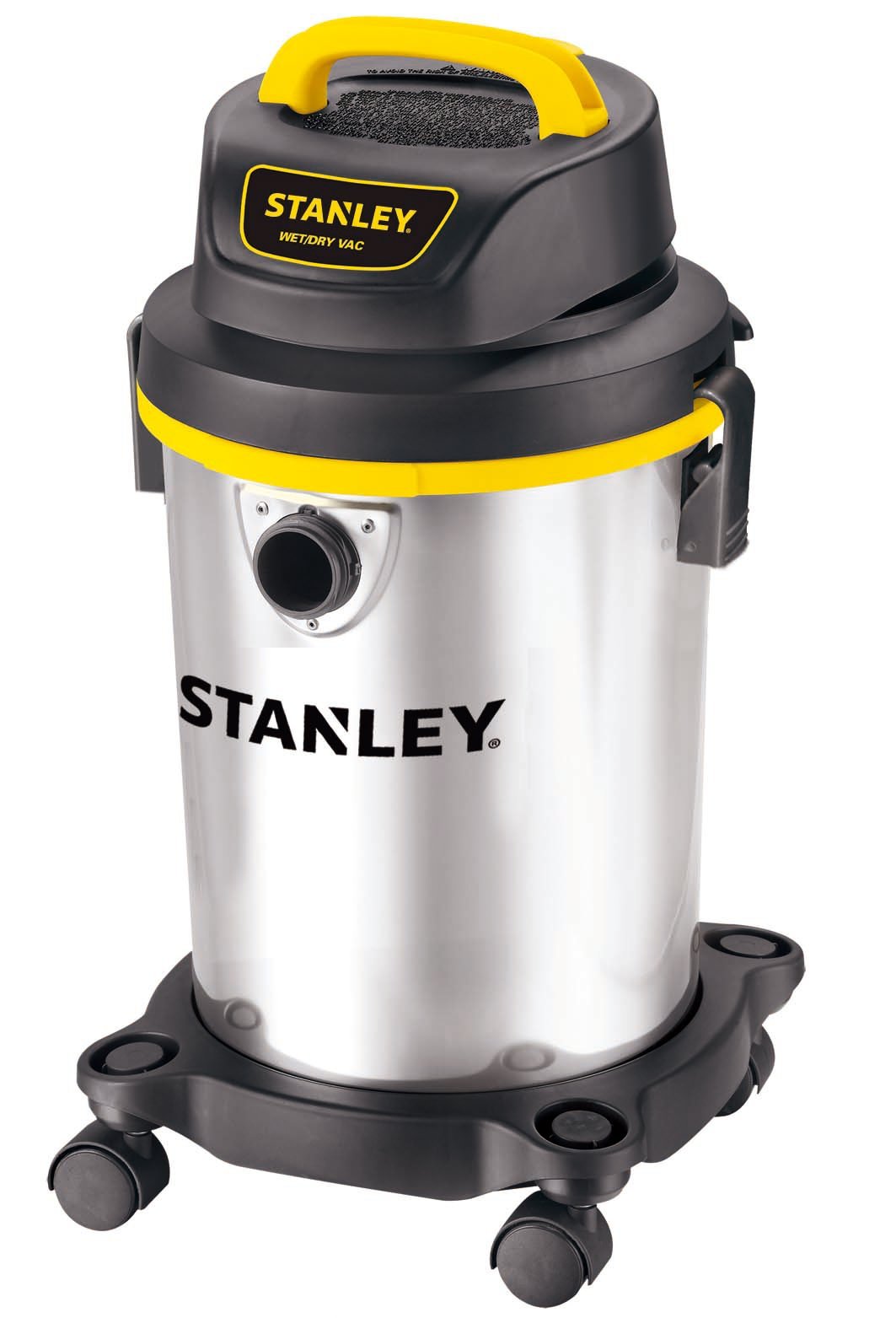 Stanley 4 Gallon Wet Dry Vacuum , 4 Peak HP Stainless Steel 3 in 1 Shop Vac Blower with Powerful Suction, Multifunctional Shop Vacuum W/ 4 Horsepower Motor for Job Site,Garage,Basement,Van,Workshop