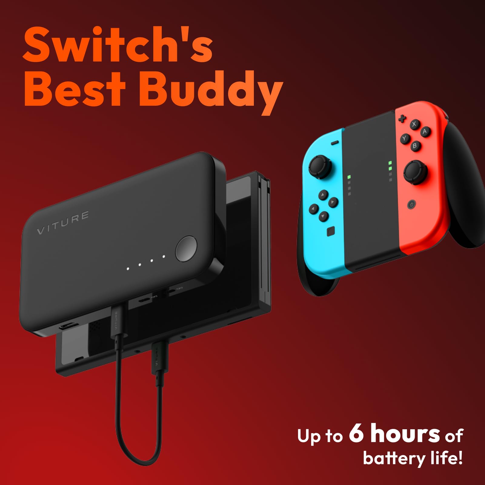 VITURE One Duo Pack: XR/AR Glasses & Mobile Dock, Compatible with Switch, Switch OLED, Handhelds, Fire TV, Chromecast, Direct Play on PS/Xbx | Co-op & Movie Sharing | 13000 mAh