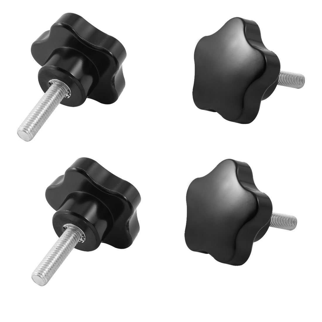 Sourcingmap a13082200ux1640 M8 x 30 mm Star Shape Clamping Knob Grip 45 mm Diameter 4pcs (Pack of 4)