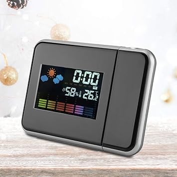 Digital LED USB Alarma Temperatura del Reloj Tiempo Pronóstico ...