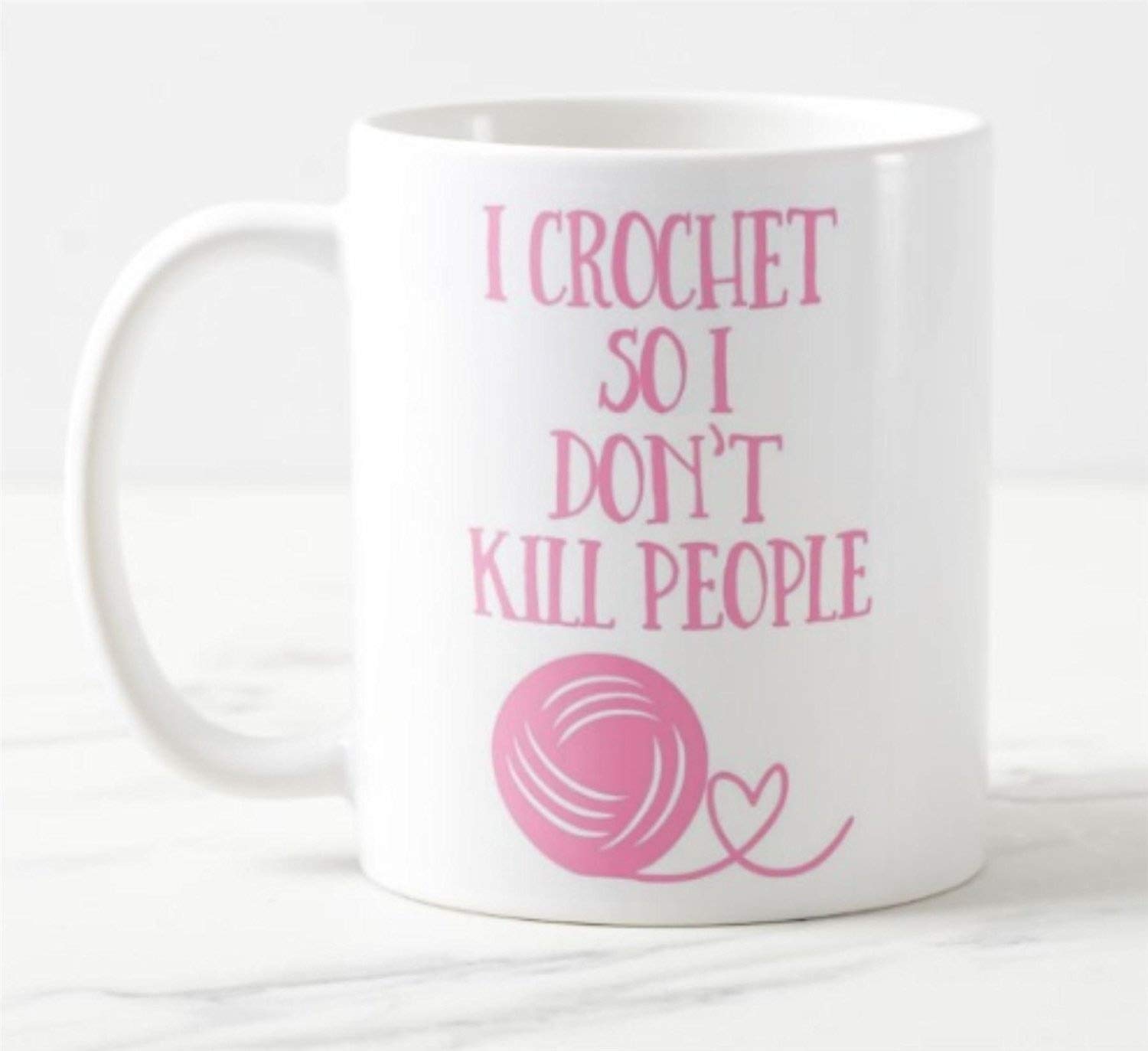 I Crochet so i don't kill people - 11oz Novelty Ceramic Mug
