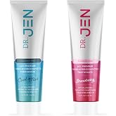 Dr. Jen Fluoride Free Toothpaste Bundle | 10% Premium Nano Hydroxyapatite with Xylitol and Glycerin, 2 Pack, Cool Mint and Strawberry