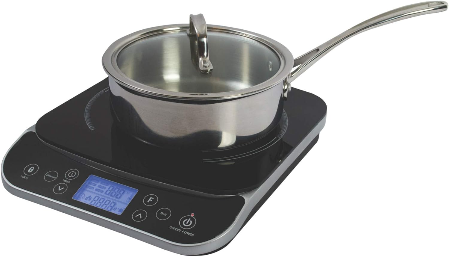 Max Burton #6450 Digital LCD 1800 Watt Induction Cooktop Counter Top Burner: Kitchen & Dining