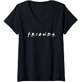 Women's Friends Classic Sitcom Logo Nostalgic TV Show V-Neck T-Shirt