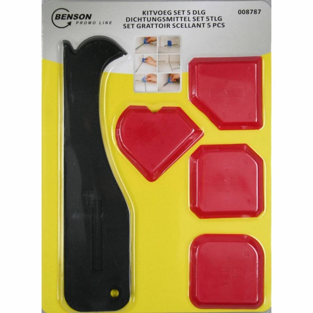 Benson Tools 008787 Silicone Smoothing Set 4 Pieces Silicone Smoother Silicone Joints Smoothing