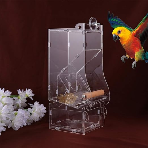 POPETPOP No Mess Bird Feeder for Cage Bird Feeder Seed
