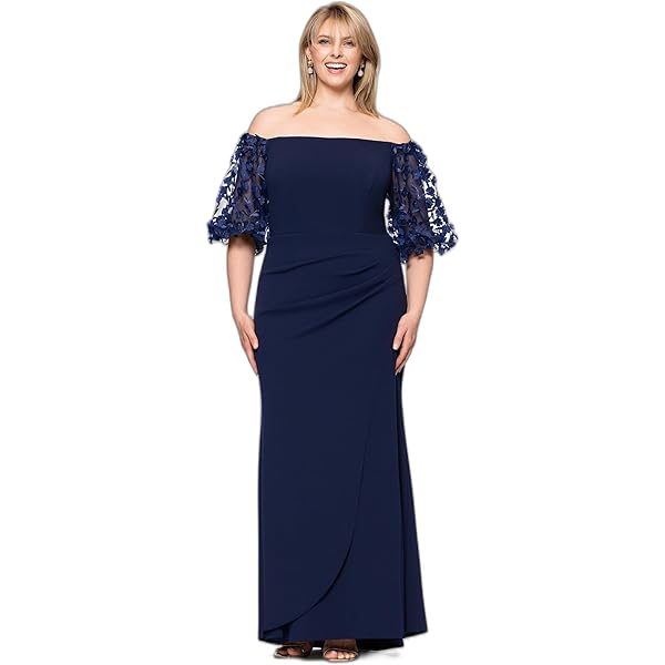 Amazon.com: Betsy & Adam Women's Plus Size Long Embellished Sleeve Ruched Waist Evening Gown with Keyhole Back Detail, Black/Silver, 14W : Clothing, Shoes & Jewelry Amazon.com: Betsy & Adam Women's Plus Size Long Embellished Sleeve Ruched Waist Evening Gown with Keyhole Back Detail, Black/Silver, 14W : Clothing, Shoes & Jewelry