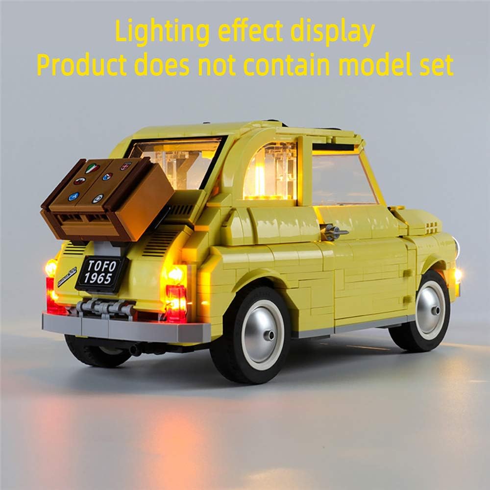 GEAMENT LED Light Kit Compatible with LEGO Fiat 500 Model car (10271)- for Creator Expert 77942 Model (Building Set Not Included) - Image 5