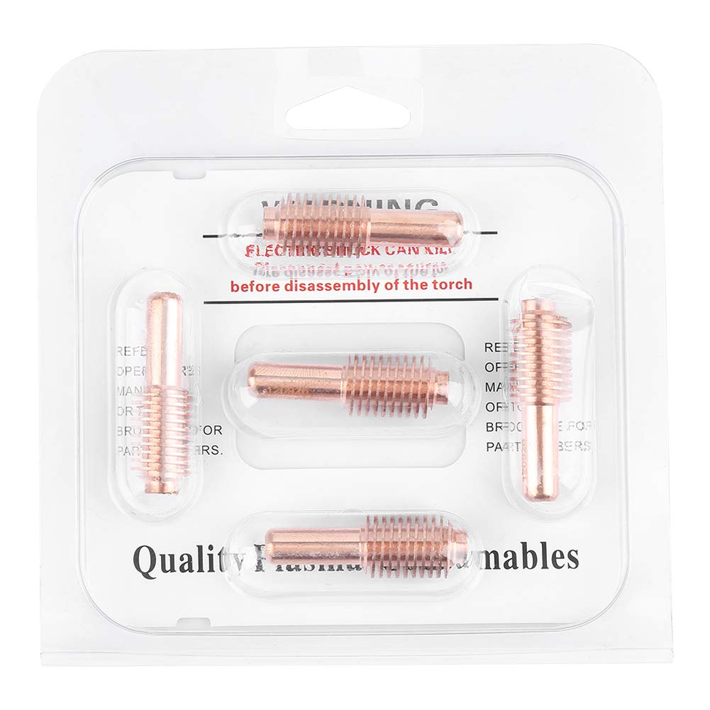 Oumefar Tellurium Copper Welding Tips 5pcs Plasma Cutter Electrodes Consumables 120926 for MAX1250 Cutting Machine