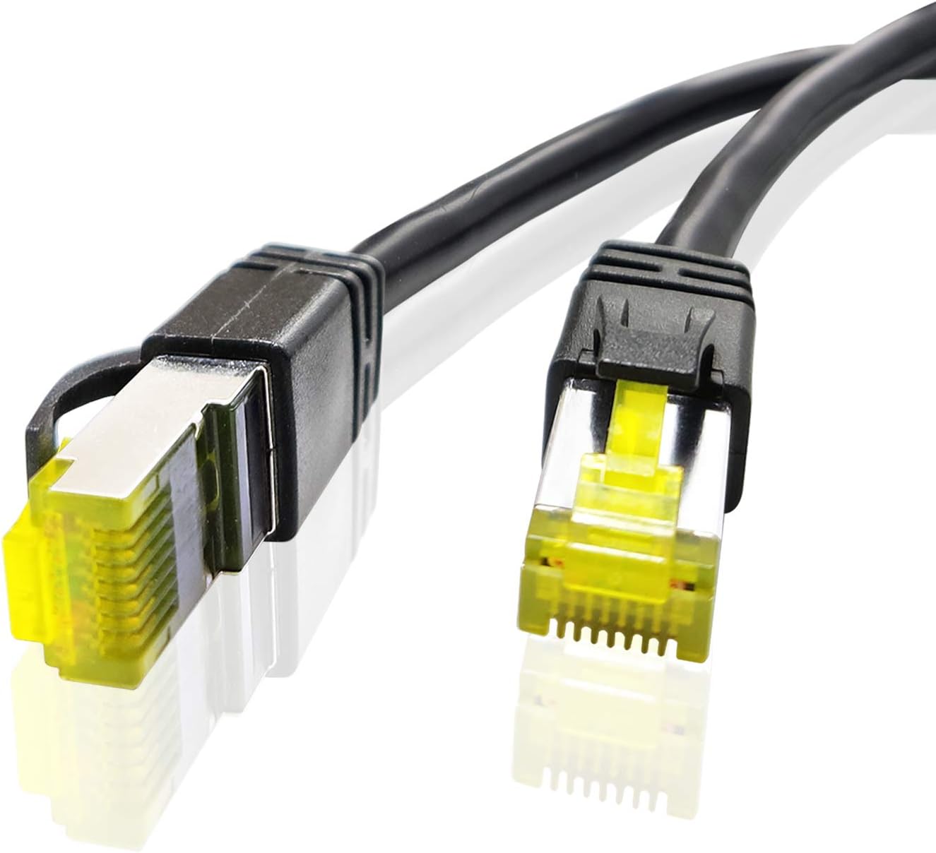 ADWITS 2 X 1.6ft(0.5m) CAT 7 Shielded RJ45 S/FTP Cable Highest Speed 10 Gigabit