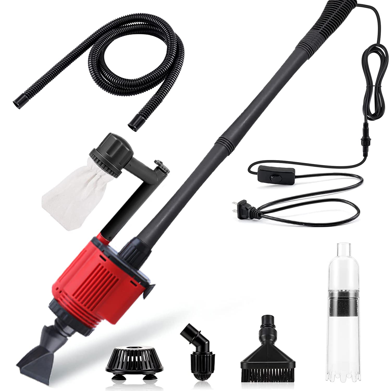 Photo 1 of Aquarium Gravel Cleaner Siphon Kit, 6 in 1 Automatic Fish Tank Cleaning Tools Electric Removable Vacuum Water Changer for Changing Water/Removing Detritus/Washing Sands