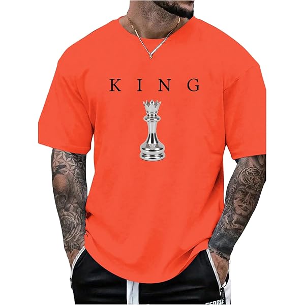 KLIEGOU Men's Longline Graphic T-Shirt | Curved Hem Crew Neck | 95