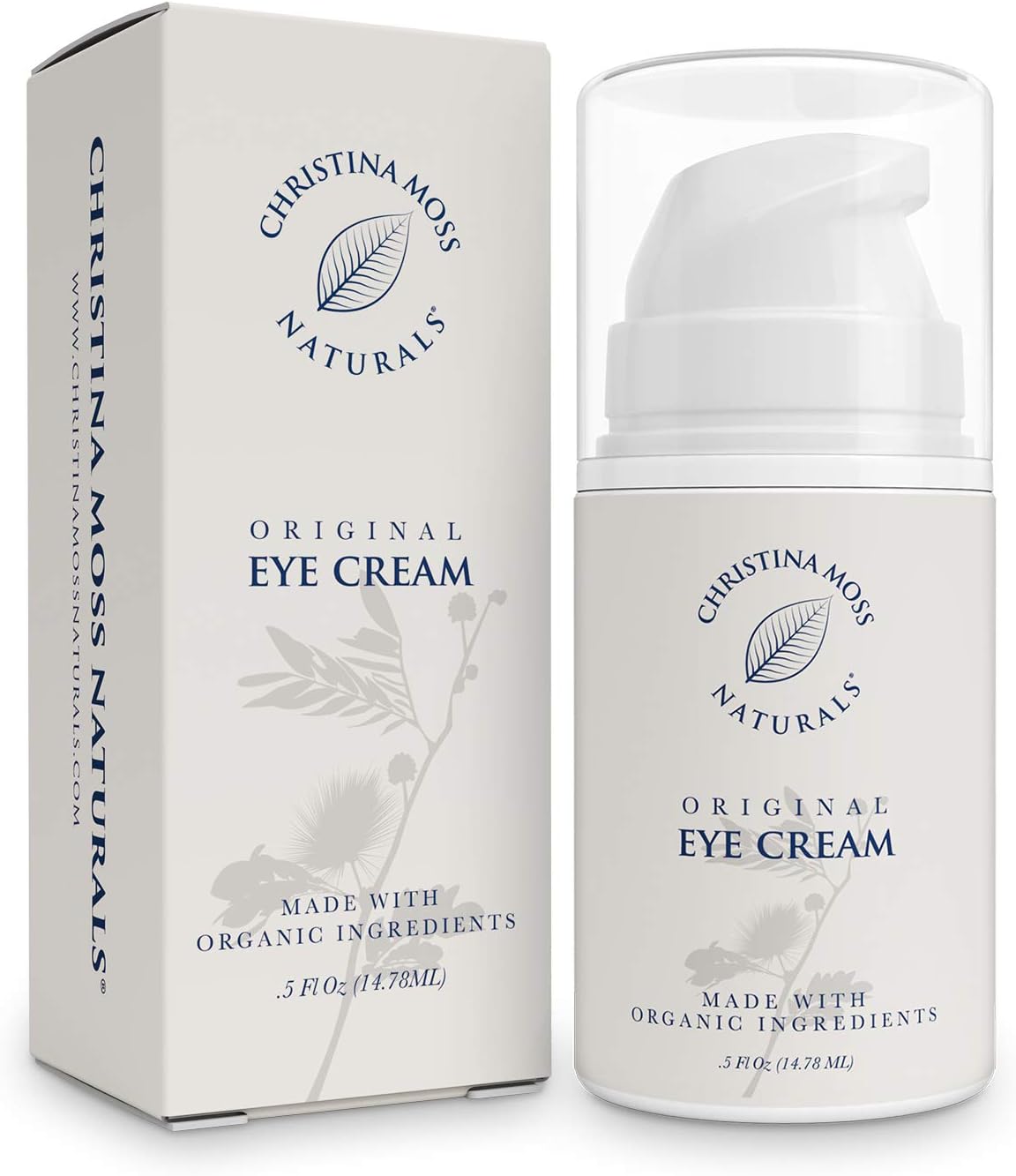 Eye Cream Moisturizer - Under Eye Firming Cream - Made With Organic & Natural Ingredients - Eye Wrinkle Repair Cream For Depuffing & Dark Circles. Skin Care For Eyes Unscented, Christina Moss Naturals