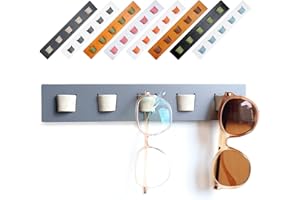 ACOCOFE Sunglass Organizer Glasses Holder,Wood Eyeglass Storage Holder,Sunglasses Rack Eyewear Display(Gray-white)