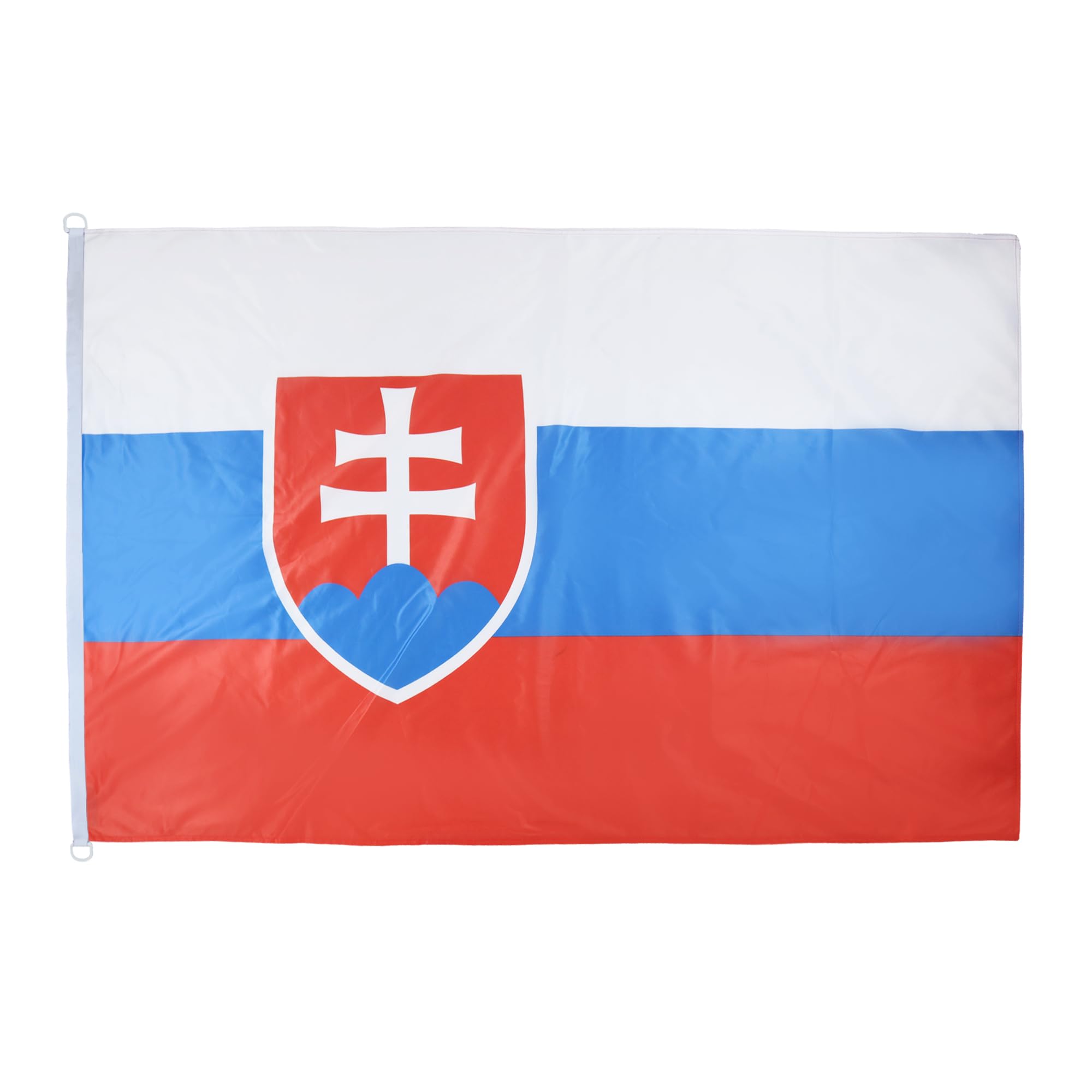 AZ FLAG - Slovakia Flag - 3x5 Ft - External Use - Slovak Banner Knitted Polyester with Two Plastic Rings - Fade Resistant - Vivid Colors - 3' x 5' Feet - 150x90 Cm