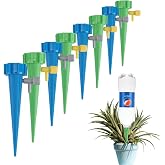 LABOTA 24 Pack Self Watering Spikes for Plant, Outdoor Automatic Plants Waterer, Insert Devices with Adjustable Vavle Switch for Garden Water Planter System Indoor &amp; Outdoor