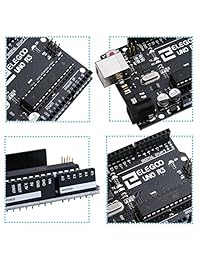 Elegoo UNO R3 Placa ATmega328P ATMEGA16U2 con Cable USB para Arduino.