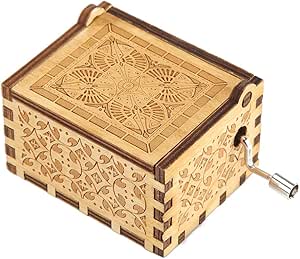 P/N Cajas Musicales Figurinas Madera Manivela Caja de ...