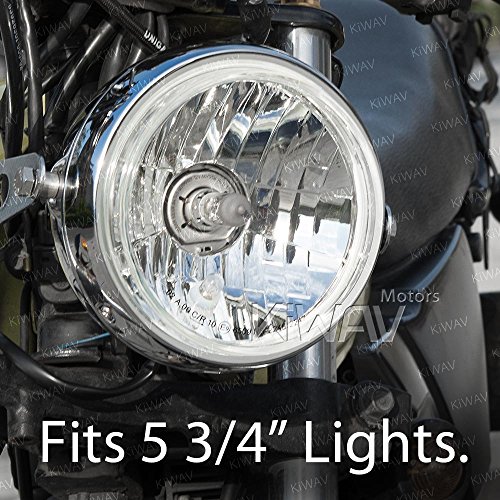 5-3/4 inch H4 60/55W ECE Right Hand Drive Headlight Lens Unit Scrambler Style for Custom Bikes