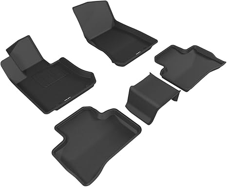 3d Maxpider Complete Set Custom Fit All Weather Floor Mat For Select Mercedes Benz Glc Class X205 Models Kagu Rubber Black