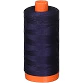 Aurifil A1050-2785 Solid 50wt 1422yds Very Dark Navy Mako Cotton Thread