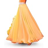ROYAL SMEELA Chiffon Belly Dance Skirt Slit Tribal Bellydance Skirts Belly Dancer Costumes for Women Carnival Outfit