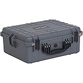 MEIJIA Portable All Weather Waterproof Protective Hard Case,Compact Camera Case with Customizable Fit Foam,Fit Use of Drones,Camera,Equipments,20.62 x16.85x8.11inches(Grey)