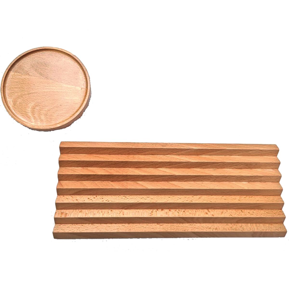 JUTSTJUKO Modern Minimalist Brown Wooden Pen Organizer, Desk Tray, Office Supplies Organizer (Oak)