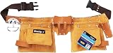 BlueSpot Double Tool Belt Split Leather Pouch Builder Carpenter Apron Holder view 4