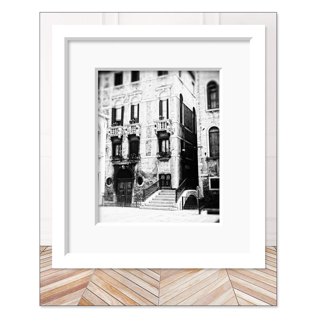 Venice Architecture Photo Italy Photography Black And White Decor Rustic Wall Art 8x10 Inch Print Handmade Products Home Kitchen