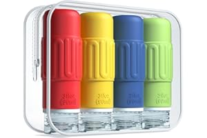 Mrsdry Travel Bottles for Toiletries, BPA Free Leak Proof Reusable Silicone Bottles, TSA Approved 3oz Travel Size Container, TravelAccessories for Shampoo Soap Liquids with Toiletry Bag (4 Pack)